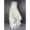 40"H X 22"W WHITE POLAR BEAR WITH CUBS