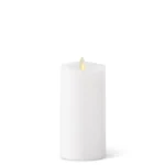 3"D x 6.5"T WHITE LUMINARA PILLAR CANDLE