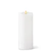 3.5"D x 8.75"T WHITE LUMINARA PILLAR CANDLE