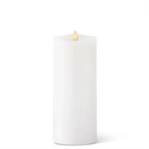 3.5"D x 8.75"T WHITE LUMINARA PILLAR CANDLE