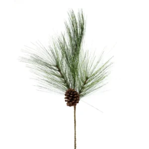 30" LONG NEEDLE PINE SPRAY WITH CONE