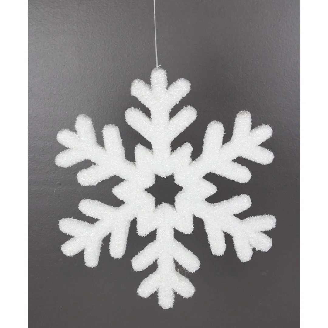 15.75" WHITE SNOWFLAKE ORNAMENT