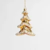 6″ GLASS GOLD BEADED TREE ORNAMENT