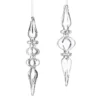 8" CLEAR GLASS FINIAL ORNAMENT