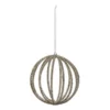5" SILVER BEADED BALL ORNAMENT