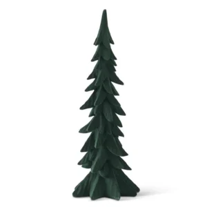24.75" DARK GREEN VELVET TABLETOP TREE