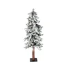 4'x24"D FLOCKED ALPINE TREE
