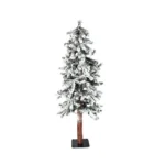 4'x24"D FLOCKED ALPINE TREE