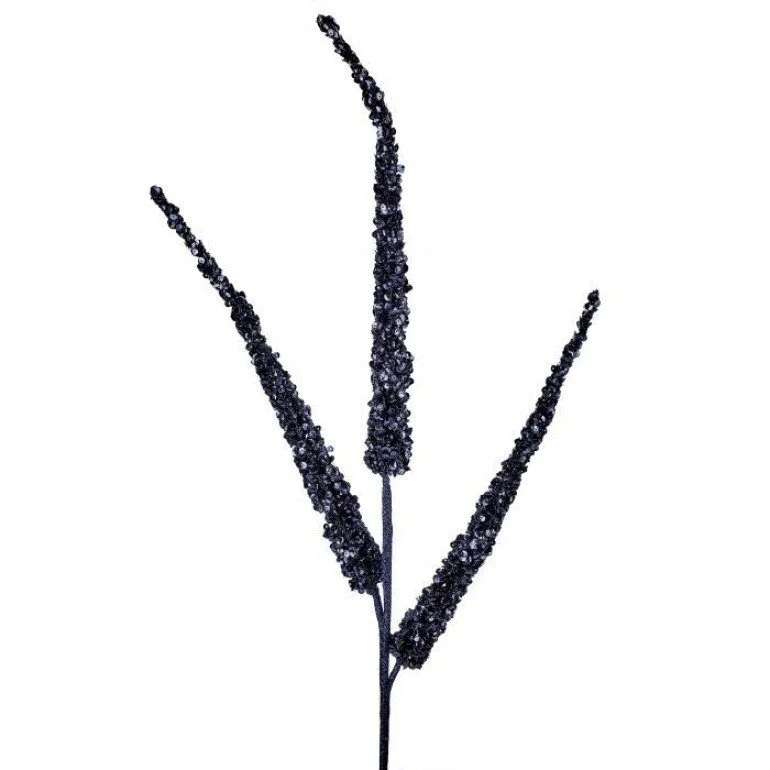 34" MIDNIGHT BLUE TRIPLE GLITTER/ SEQUIN MILLET SPRAY