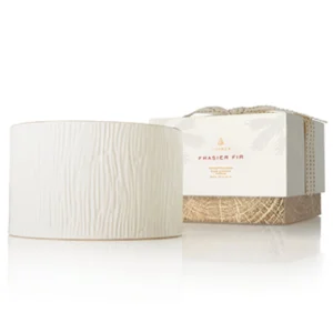 FRASIER FIR GILDED CERAMIC 3-WICK CANDLE