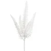 25" WHITE GLITTERED FERN SPRAY