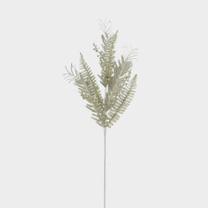 24" CHAMPAGNE GLITTER FERN BERRY SPRAY