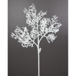 28" WHITE BEADED TWIG SPRAY