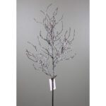 25" WHITE/ NATURAL ICED TWIG SPRAY