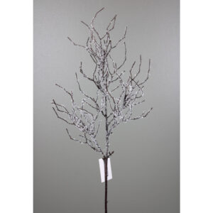 25" WHITE/ NATURAL ICED TWIG SPRAY