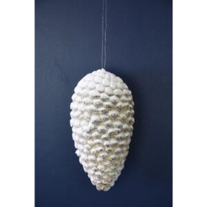 10" SNOWFALL PINECONE ORNAMENT