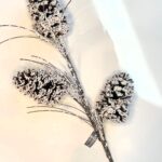 32" SNOWY PINECONE SPRAY