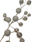 26.5" SILVER/ PLATINUM GLITTER BALL SPRAY