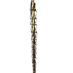9" GOLD/ CLEAR GLASS ICICLE ORNAMENT