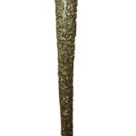 10.5" CHAMPAGNE GOLD GLITTER GLASS ICICLE ORNAMENT