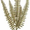 25" GOLD GLITTERED FERN SPRAY
