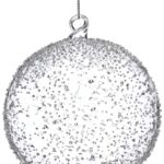 4.75" CLEAR GLASS BALL ORNAMENT