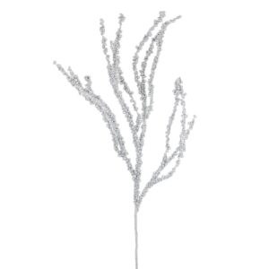 36" METALLIC SILVER BERRY SPRAY