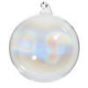 5" CLEAR GLASS BALL ORNAMENT
