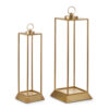 GOLD SQUARE LANTERN - SET OF 2