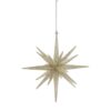 8" CHAMPAGNE GLITTER 18 POINT STAR ORNAMENT