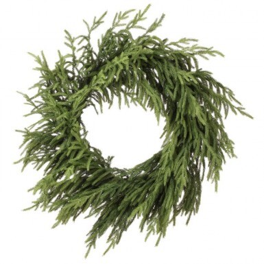 30"D JUST-CUT NATURAL TOUCH NORFOLK PINE UNLIT WREATH