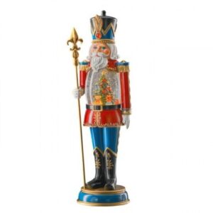 19.5" LED/BATTERY/TIMER NUTCRACKER WATERGLOBE