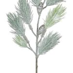 38.5" FROSTED RED PINE SPRAY WITH CONES
