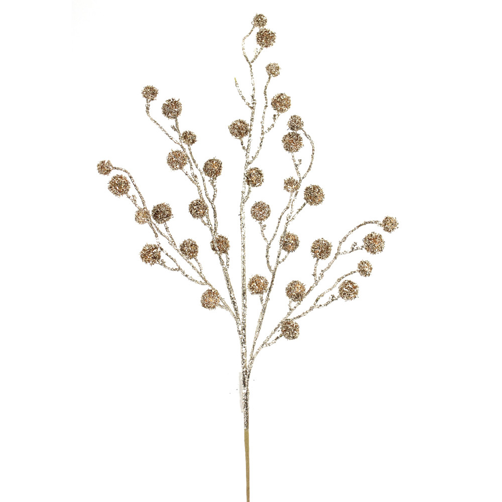 31" CHAMPAGNE GLITTER BALL SPRAY