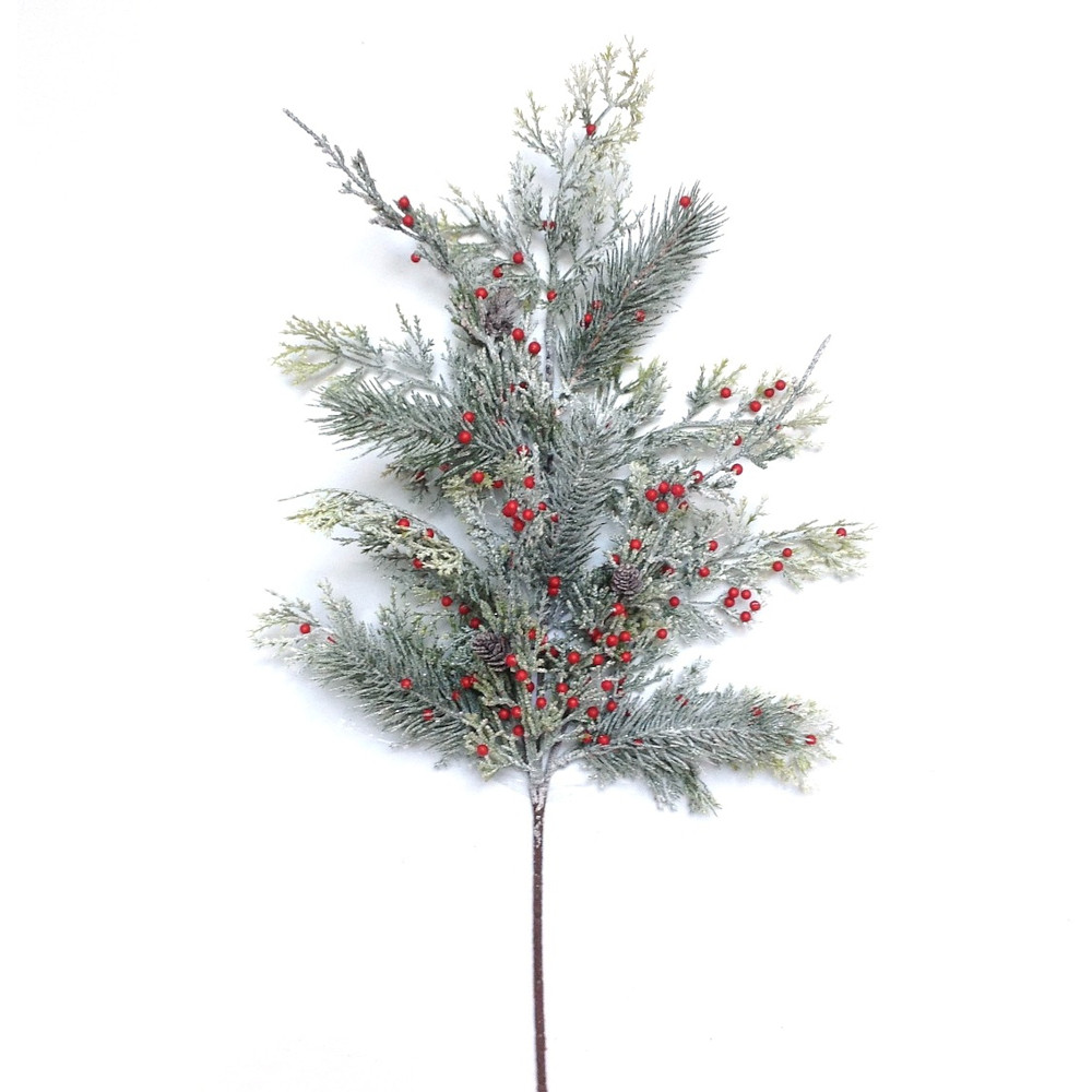 21" MIXED CEDAR PINE & BERRY SPRAY