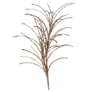 31.5" CHAMPAGNE/ GOLD GLITTER WHISPY PINE SPRAY