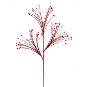 27" RED GLITTER STARBURST SPRAY