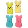 6.25" FLOCKED STYROFOAM BUNNY PEEP - SET OF 12
