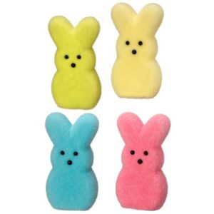 6.25" FLOCKED STYROFOAM BUNNY PEEP - SET OF 12