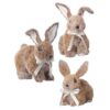 7.5" FAUX FUR BUNNY - SET OF 3