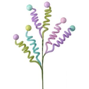 25" GLITTER SPRING CURL SPRAY WITH BALL - SET OF 6