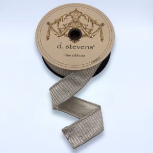 1.5"x10Y SILVER PLEATED LAME WIRED RIBBON