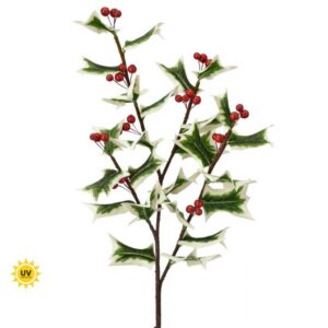 30" UV VARIEGATED FRESH CUT HOLLY SPRAY
