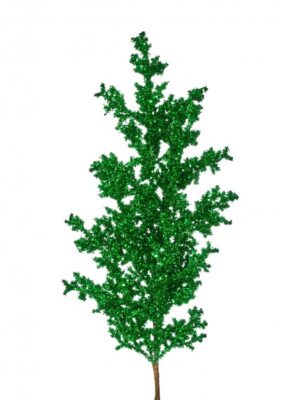 29" HOLIDAY GREEN GLITTER TINSEL SPRAY