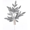 23" SILVER GLITTER BAYLEAF SPRAY