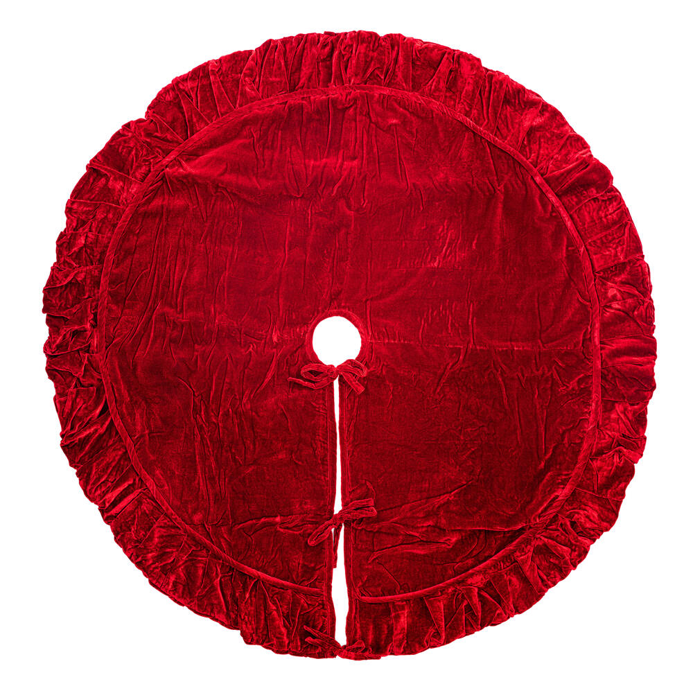 VICKERMAN PLUSH RED VELVET TREE SKIRT