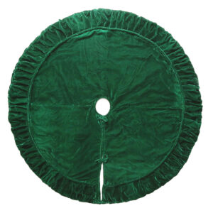 VICKERMAN PLUSH EMERALD GREEN VELVET TREE SKIRT