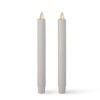 9.5" WHITE WAX LUMINARA INDOOR TAPER CANDLES - SET OF TWO