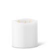 6" WHITE WAX LUMINARA 3-FLAME INDOOR PILLAR CANDLE