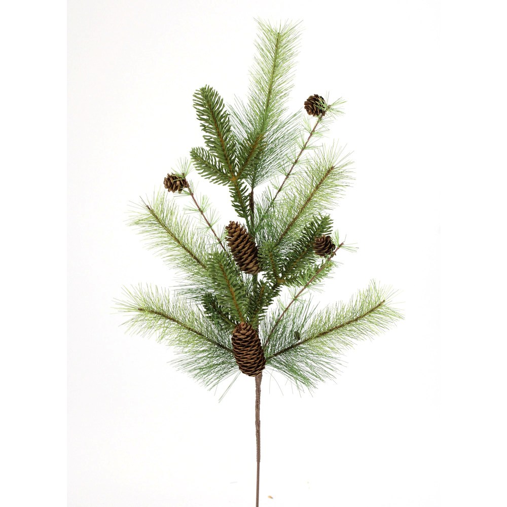 27" HEMLOCK MIXED PINE WITH CONES SPRAY